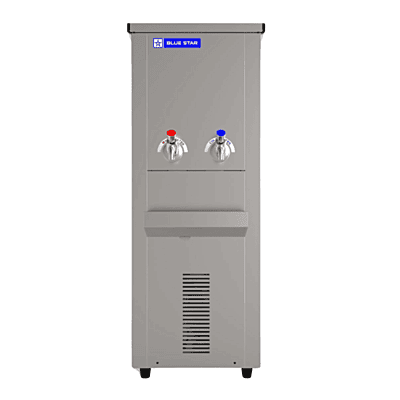 Front view of Blue star CW2040 water cooler with Warm and cold water