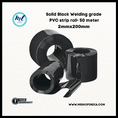 Buzz Lite PVC Roll-Welding Grade 50 mtr-2 MM x 200 mm Solid Black with 12 months warranty