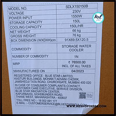 Original images of Blue star 150 liter water cooler in Gurgaon Original images of Blue star 150 liter water cooler in Gurgaon