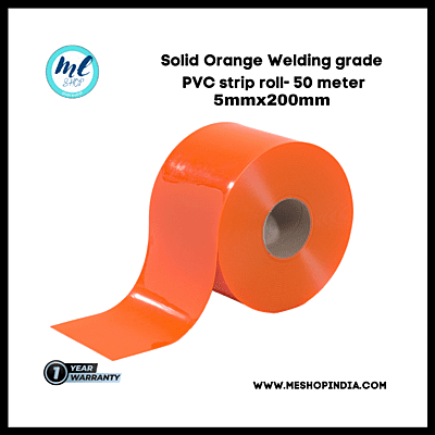 Buzz Lite PVC Roll-Welding Grade 50 mtr-5 MM x 200 mm Solid Orange with 12 months warranty