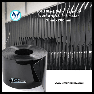 Buzz Lite PVC Roll-Welding Grade 50 mtr-2 MM x 200 mm Solid Black with 12 months warranty