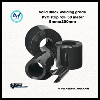 Buzz Lite PVC Roll-Welding Grade 50 mtr-5 MM x 200 mm Solid Black with 12 months warranty