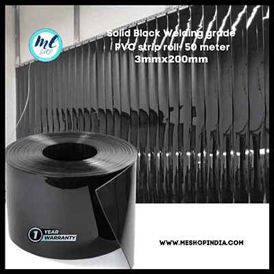 Buzz Lite PVC Roll-Welding Grade 50 mtr-3 MM x 200 mm Solid Black with 12 months warranty