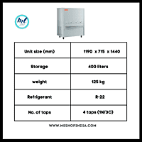 Usha SS170400NC Normal Cool-4 taps- stainless steel body 400 liter water cooler