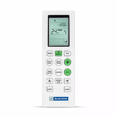 Blue Star IA324DNUHC Inverter Split AC-2 Ton 3 Star with LCD Display Remote. Blue Star IA324DNUHC Inverter Split AC-2 Ton 3 Star with LCD Display Remote.