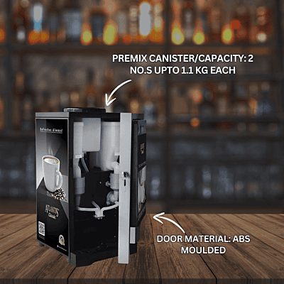 Hot beverage vending machine with a 3-liter capacity. Hot beverage vending machine with a 3-liter capacity.