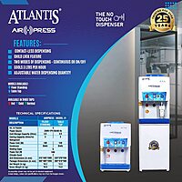 Atlantis Touchless Water Dispenser Air Press Hot/Cold/Normal water with floor standing Atlantis Touchless Water Dispenser Air Press Hot/Cold/Normal water with floor standing