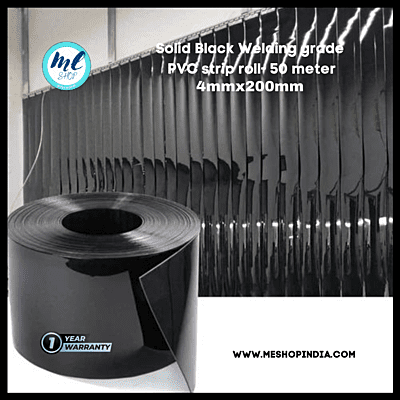 Buzz Lite PVC Roll-Welding Grade 50 mtr-4 MM x 200 mm Solid Black with 12 months warranty
