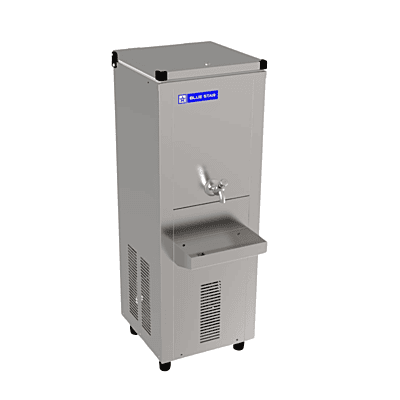 Blue Star stainless steel water cooler, 20 litre capacity, model SDLX 2020 ET.