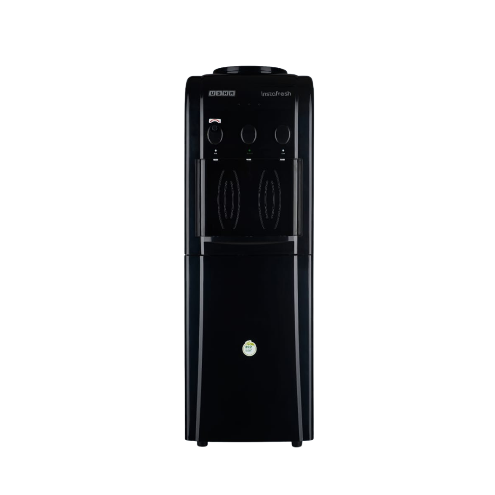 front look of Usha Instafresh water dispenser with Cooling Cabinet(Jet Black) front look of Usha Instafresh water dispenser with Cooling Cabinet(Jet Black)