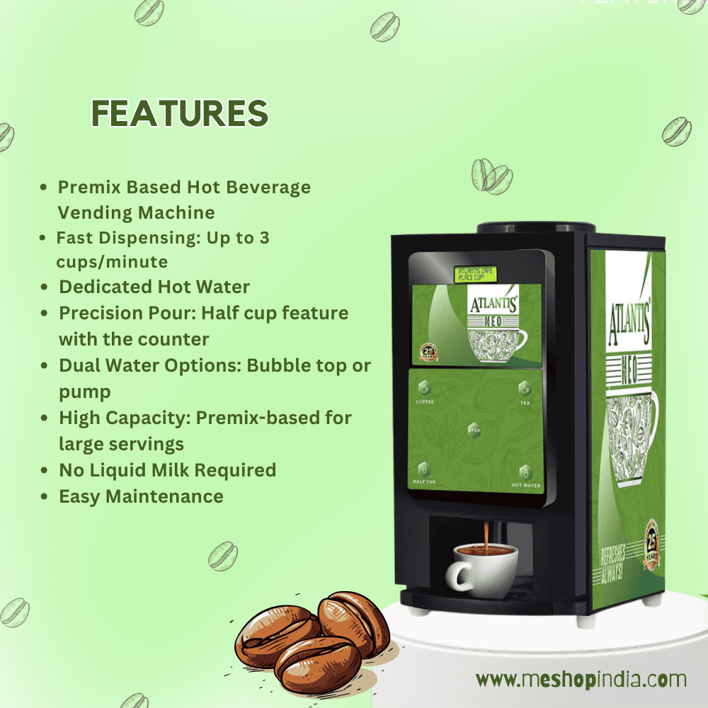 Atlantis Neo-2 Lane Tea and Coffee Vending Machine For Offices
