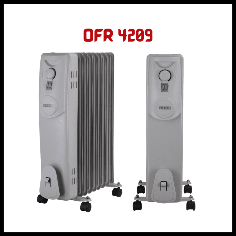 Usha 4209 PTC OFR heater with Tip Over Protection