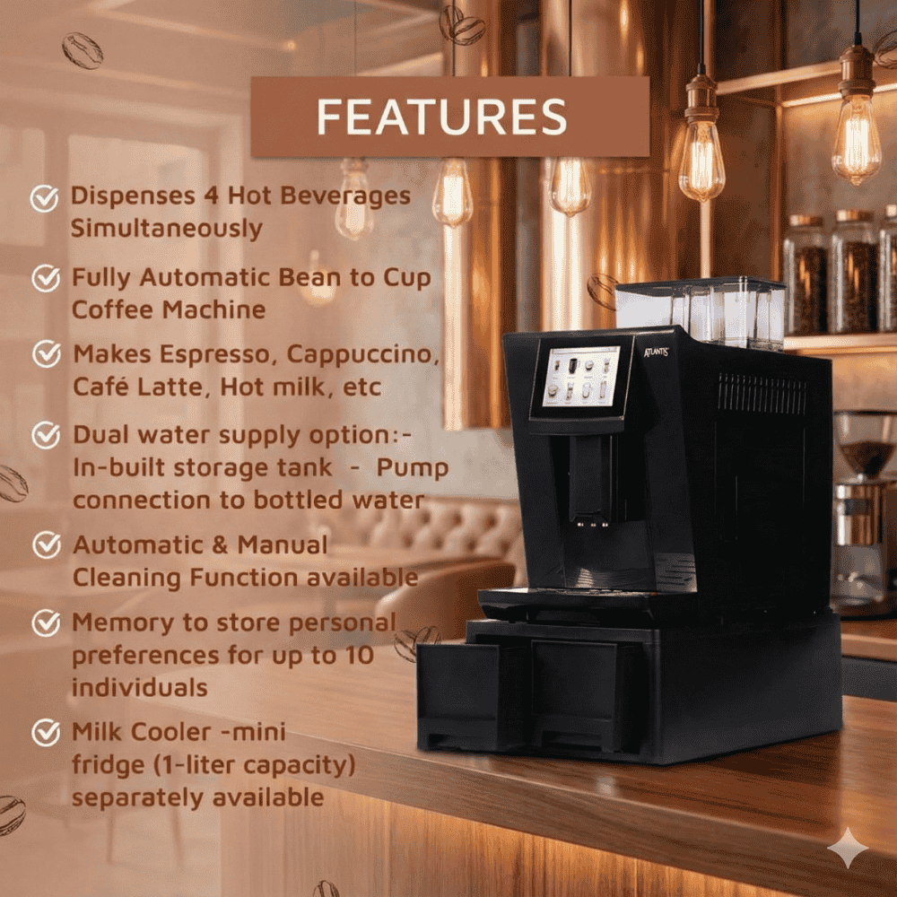 Atlantis Best Bean To Cup Coffee Machine For Americano Atlantis Brew: The  Ultimate Bean To Cup Coffee Machine For Gurgaon