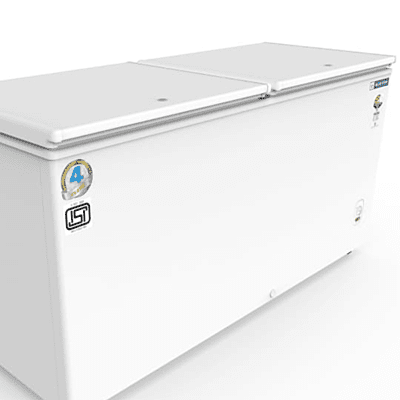 Technician Installing the Blue Star CF3-300MPW Deep Freezer in a Restaurant