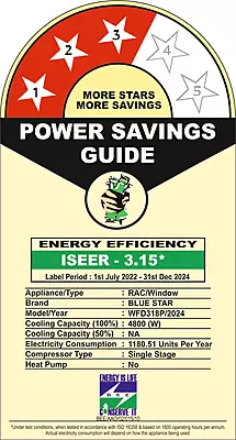 Energy-efficient cooling with the Blue Star WFD318P-1.5 Ton 3 Star. Energy-efficient cooling with the Blue Star WFD318P-1.5 Ton 3 Star.