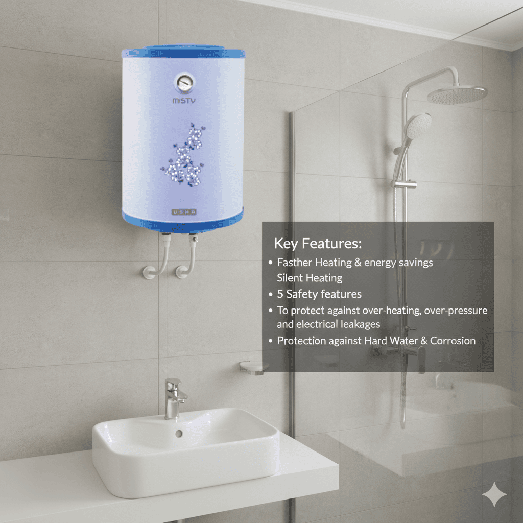 Electric Water Usha Water Heater Usha Misty 25 Liter Water Heater