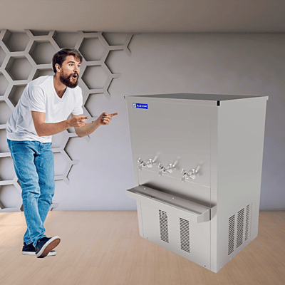 "Durable and reliable Blue Star water cooler for high-traffic areas." "Durable and reliable Blue Star water cooler for high-traffic areas."
