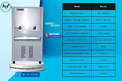 Blue star 150 liter water cooler- SDLX 150150 Price in Gurgaon