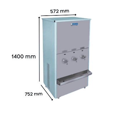 Dimension of Blue Star Water Cooler SWCNST80120UVE ( Inbuilt UVE Filter) Dimension of Blue Star Water Cooler SWCNST80120UVE ( Inbuilt UVE Filter)