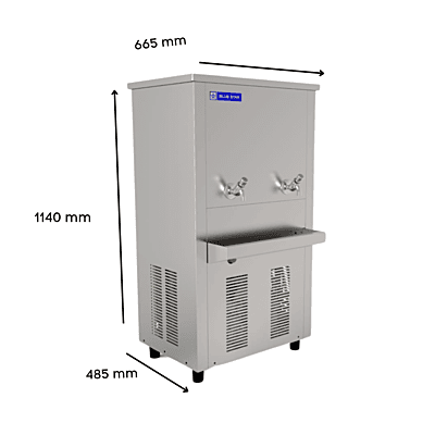 Dimension of Blue Star 80 liter water cooler dealer in Faridabad