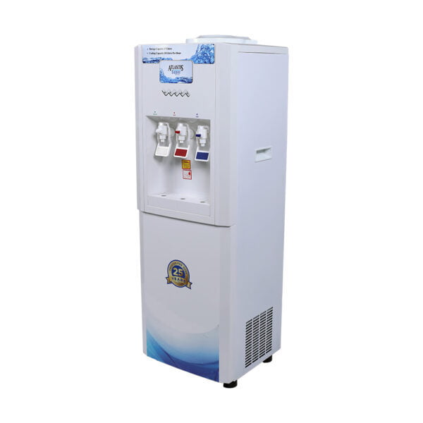 Side look of Atlantis Super Floor standing water dispenser Side look of Atlantis Super Floor standing water dispenser