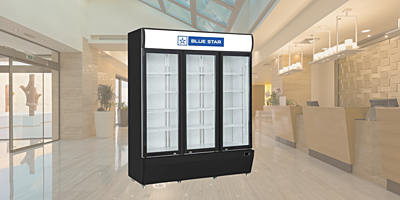 Suitable for Resort & Restaurant: Blue Star Visi Cooler-VC1200CD-BLACK with Uniform Cooling Suitable for Resort & Restaurant: Blue Star Visi Cooler-VC1200CD-BLACK with Uniform Cooling
