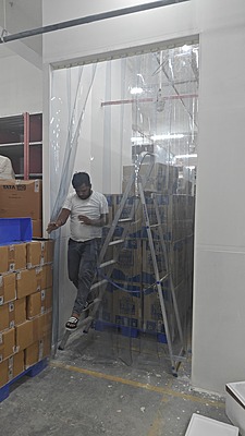 Buzz lite Climate Control Pvc strip curtain Installation done by Me shop pro team Buzz lite Climate Control Pvc strip curtain Installation done by Me shop pro team