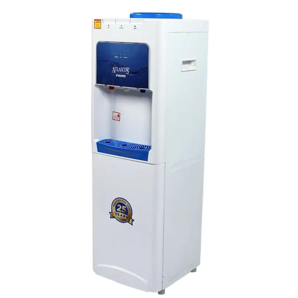 Side look of Atlantis Prime Water Dispenser with Hot, cold and normal Water Options. Side look of Atlantis Prime Water Dispenser with Hot, cold and normal Water Options.