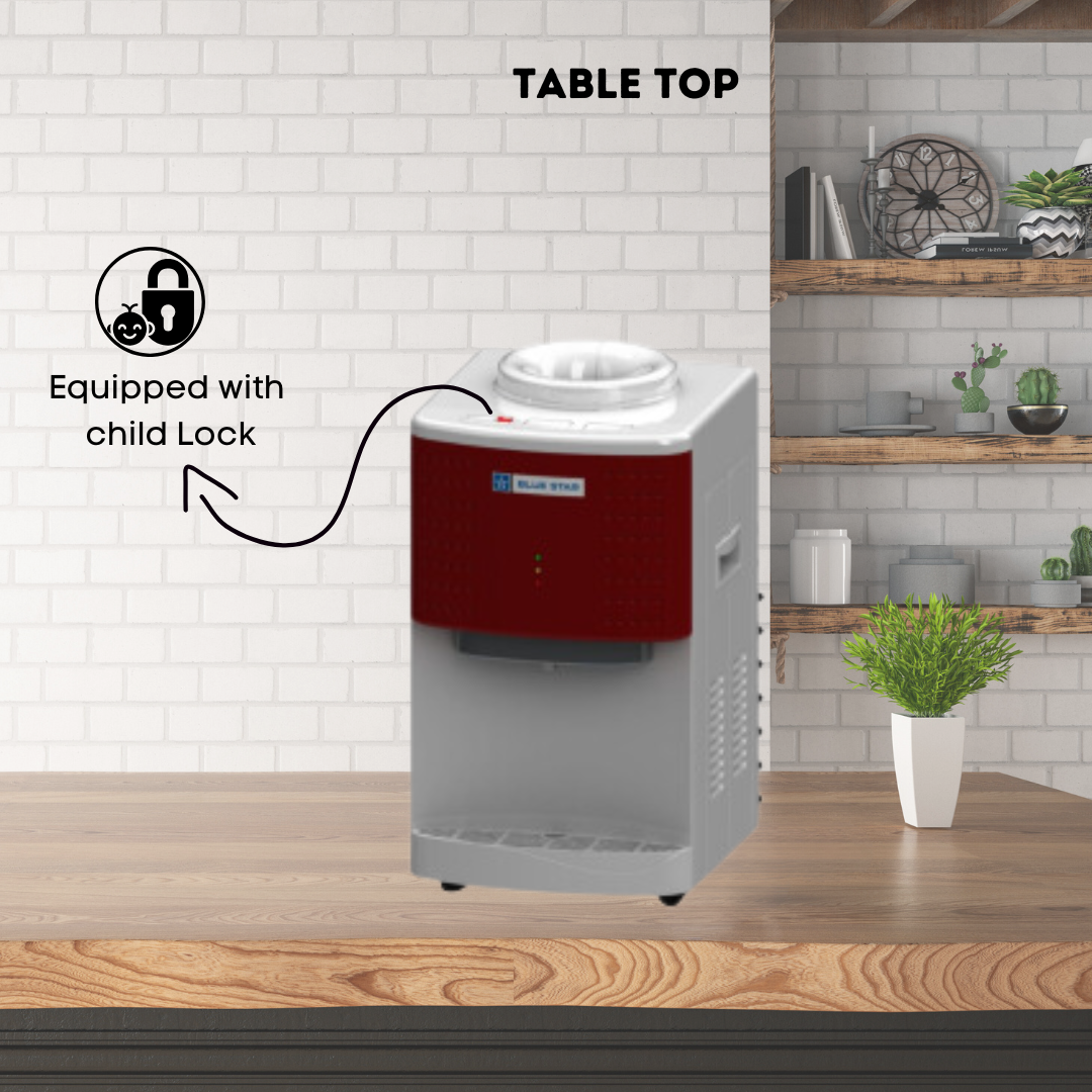 Blue Star Water Dispenser BWD1TTGB (Table top) Equipped with child lock. Blue Star Water Dispenser BWD1TTGB (Table top) Equipped with child lock.