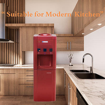Suitable for Modern Kitchen: Blue star BWD3FMRGA-Maroon Water dispenser with cooling cabinet Suitable for Modern Kitchen: Blue star BWD3FMRGA-Maroon Water dispenser with cooling cabinet