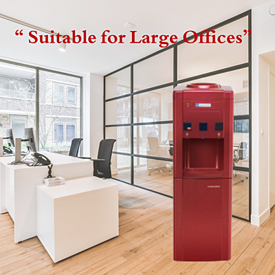 Suitable for Large Offices: Blue star BWD3FMRGA-Maroon Water dispenser with cooling cabinet Suitable for Large Offices: Blue star BWD3FMRGA-Maroon Water dispenser with cooling cabinet