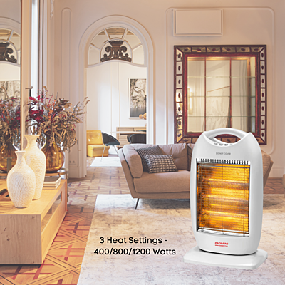 Padmini Volcano 1200 Halogen Heater with Three Heat Settings
