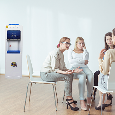 Office breakroom with an Atlantis 28 Prime Water Dispenser in the corner. Office breakroom with an Atlantis 28 Prime Water Dispenser in the corner.