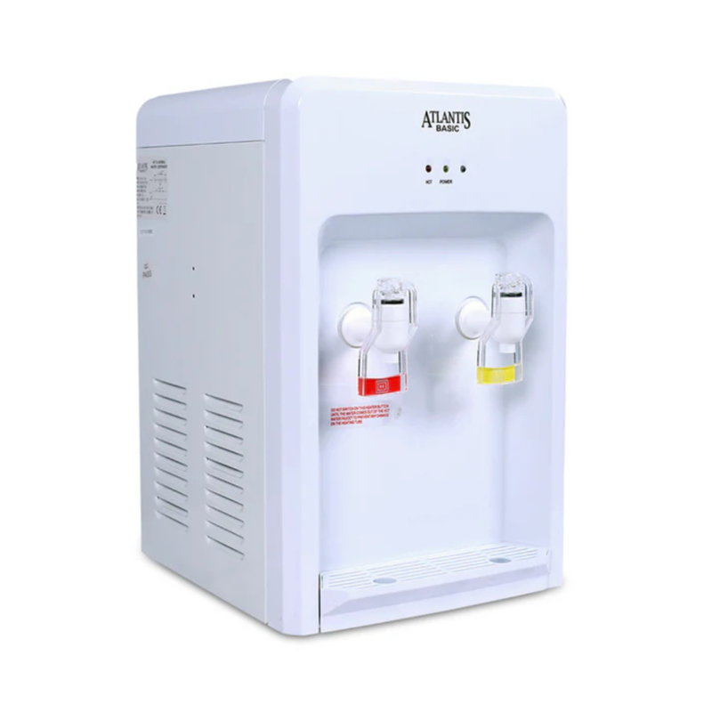 Side view of Atlantis Basic Mini Water dispenser with Hot and Normal water option Side view of Atlantis Basic Mini Water dispenser with Hot and Normal water option