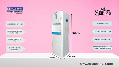 Infographic picture of Blue star Water dispenser BWD3FMCUA with storage Cabinet Infographic picture of Blue star Water dispenser BWD3FMCUA with storage Cabinet