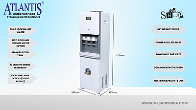 Infographic image of Atlantis Jumbo Plus Floor Standing Water Cooler Infographic image of Atlantis Jumbo Plus Floor Standing Water Cooler