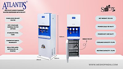 Infographic Picture of Atlantis Big Plus bottle less water dispenser With RO Kit Infographic Picture of Atlantis Big Plus bottle less water dispenser With RO Kit