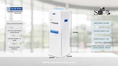 Infographic picture of Blue Star BWD3FMRGA-Hot, Cold and Normal Water Dispenser with Refrigerator Infographic picture of Blue Star BWD3FMRGA-Hot, Cold and Normal Water Dispenser with Refrigerator