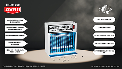 Infographic image of Avro Flying insect killer-250 classic series Infographic image of Avro Flying insect killer-250 classic series