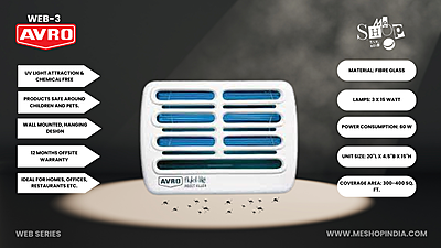 Infographic image of Avro web-3 Web series flying insect killer machine Infographic image of Avro web-3 Web series flying insect killer machine