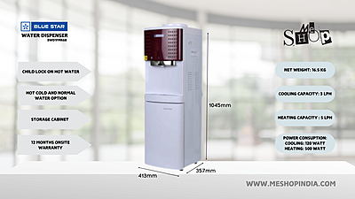 Infographic picture of Blue star BWD1FMCGB water dispenser with Storage Cabinet Infographic picture of Blue star BWD1FMCGB water dispenser with Storage Cabinet