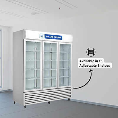 Blue Star Visi Cooler-VC1200CD with 15 adjustable shelves Blue Star Visi Cooler-VC1200CD with 15 adjustable shelves