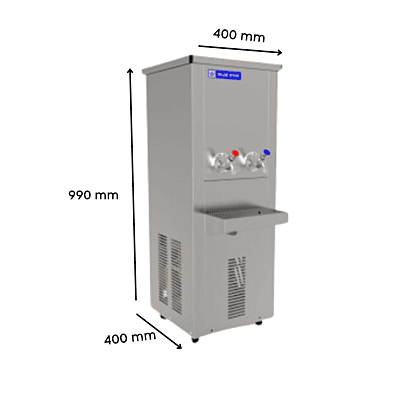 Dimension of Blue Star CW2020 water cooler with warm and cold option Dimension of Blue Star CW2020 water cooler with warm and cold option