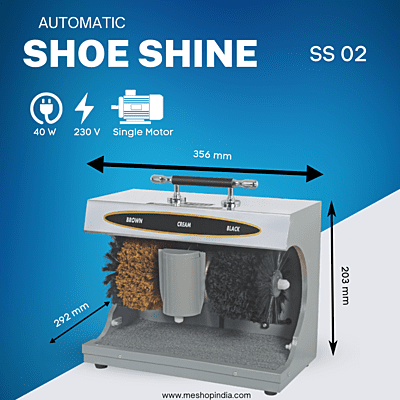 Avro Automatic Shoe shine machine SS 02 Steel Finishing Body 40 W Avro Automatic Shoe shine machine SS 02 Steel Finishing Body 40 W