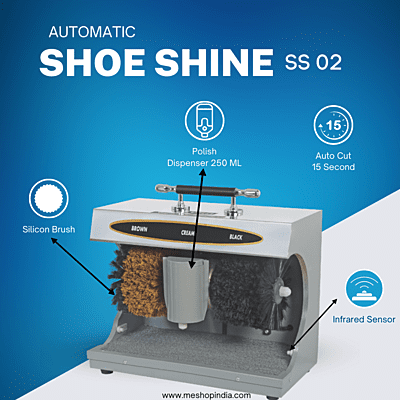 Avro Automatic Shoe shine machine SS 02 Steel Finishing Body 40 W Avro Automatic Shoe shine machine SS 02 Steel Finishing Body 40 W