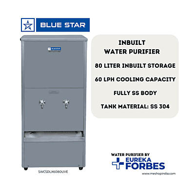 Stainless steel Blue Star water cooler with UV filtration. Stainless steel Blue Star water cooler with UV filtration.
