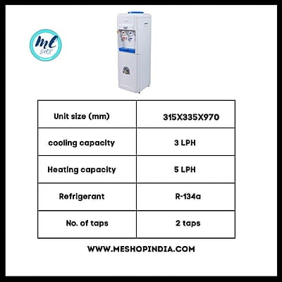 Specification of Atlantis Blue Hot/Cold water dispenser Specification of Atlantis Blue Hot/Cold water dispenser