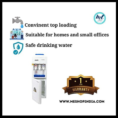 Easy-to-use water dispenser with a removable drip tray for easy cleaning.
