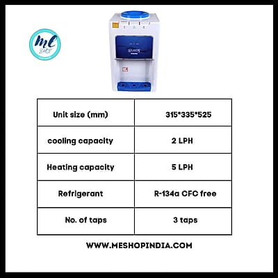 Specification of Atlantis Prime Table top water dispenser Specification of Atlantis Prime Table top water dispenser